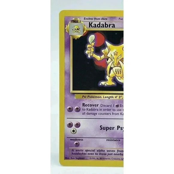 Kadabra 32/102 Unlimited Base Set Pokemon TCG WOTC Non Holo Vintage 1999 LP - Picture 2 of 6